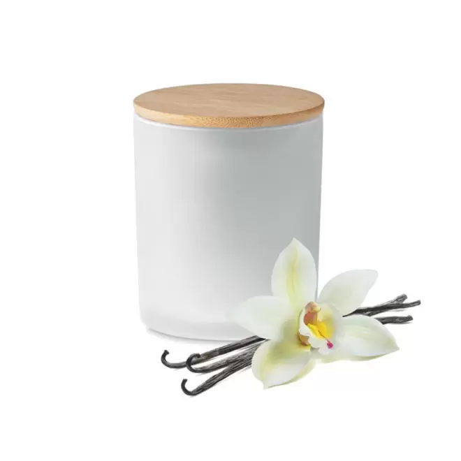 BOUGIE PERSONNALISÉE EN CIRE VÉGÉTALE 'CAPRI' - vanille