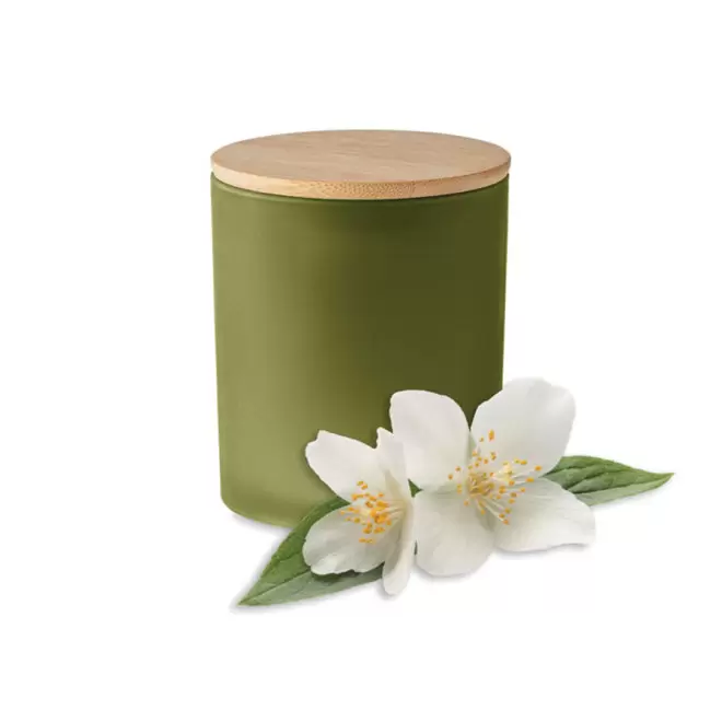 BOUGIE PERSONNALISÉE EN CIRE VÉGÉTALE 'CAPRI' - jasmin