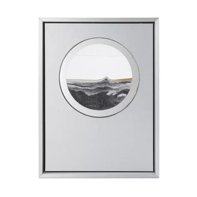 TROPHEE AVEC SABLE MOUVANT PERSONNALISE 'CLEOPATRE' - argent