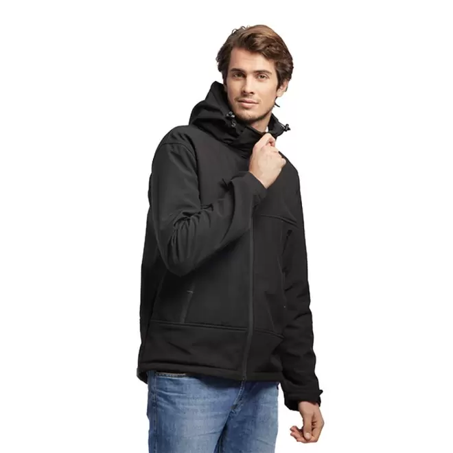 BLOUSON PERSONNALISÉ SOFTSHELL HOMME 'GABOR' - noir