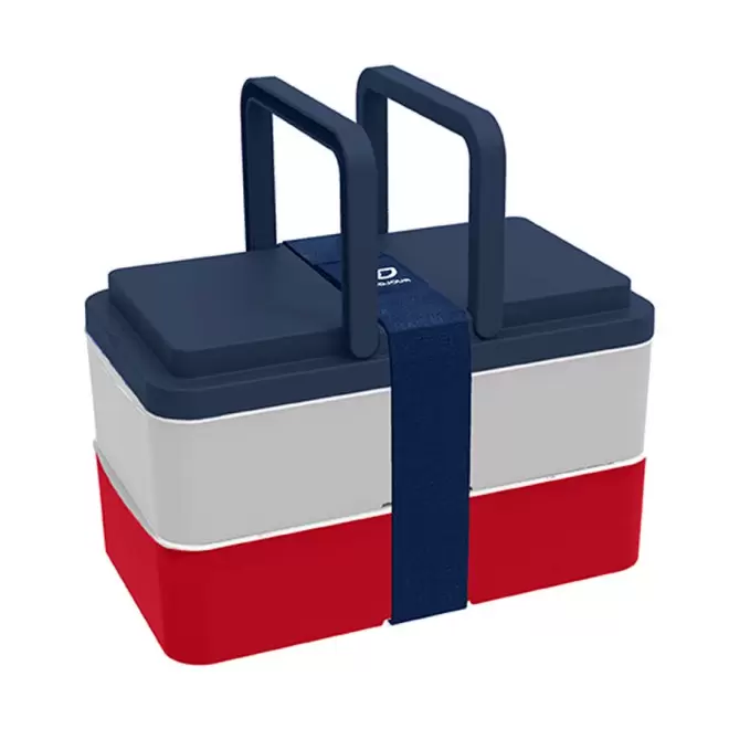 LUNCH BOX PERSONNALISÉE GOODJOUR® 1L 'TOCCOA' - bleu blanc rouge