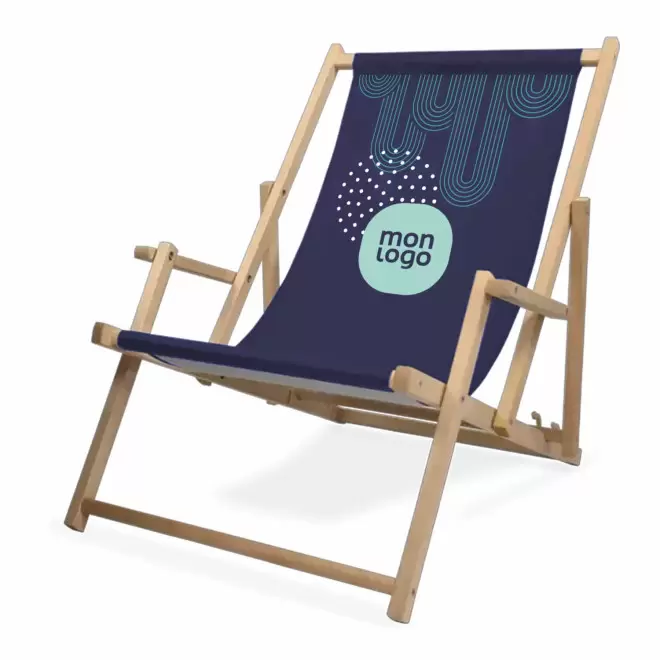 CHILIENNE PERSONNALISABLE AVEC ACCOUDOIRS 'MAPICA' - quadrichromie