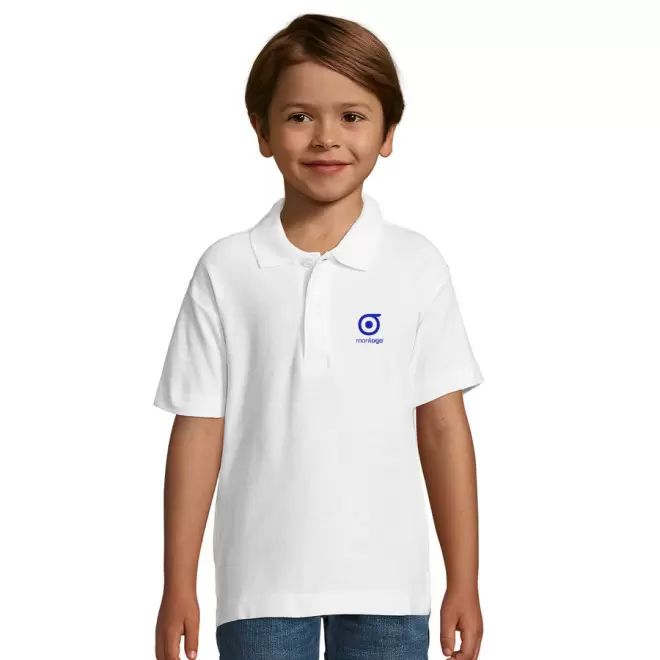 POLO BLANC PUBLICITAIRE ENFANT 'SUMMER KIDS' 170 GR/M² - blanc