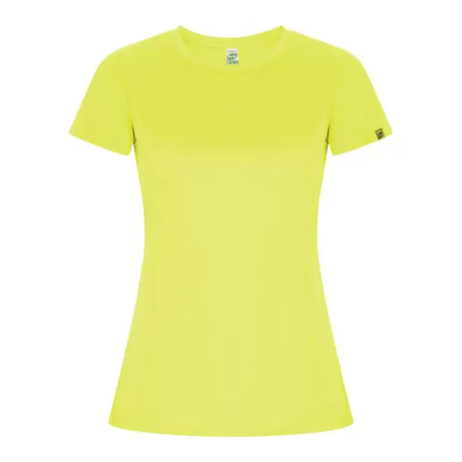 RAPIDE 4J - TEE-SHIRT FEMME PERSONNALISE 'LUDO' - jaune fluo