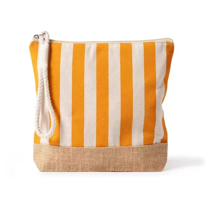 TROUSSE DE TOILETTE PUBLICITAIRE COTON ET JUTE 'LANA' - orange