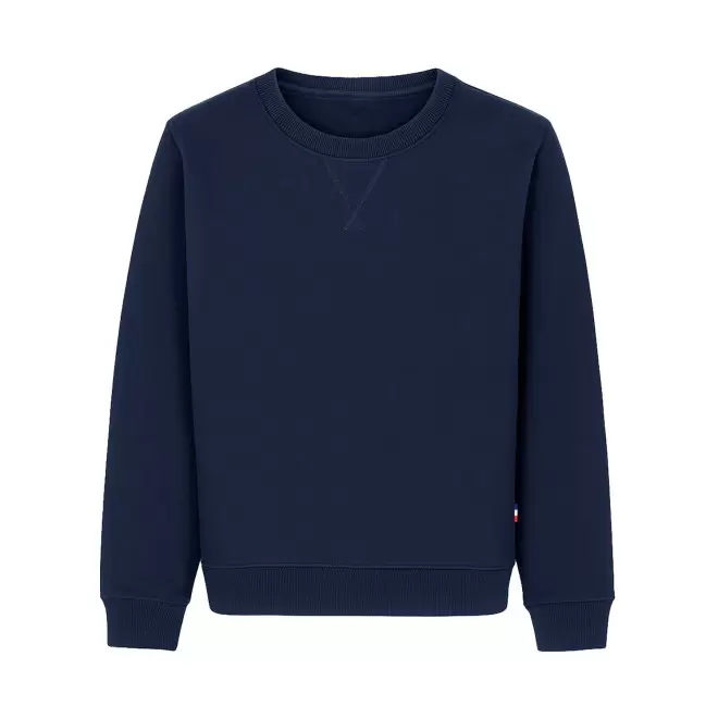 SWEAT-SHIRT COL ROND FRANCE PERSONNALISE 'DELEUZE' - bleu marine