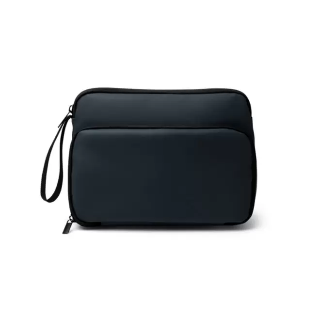 TROUSSE DE TOILETTE PERSONNALISABLE EN PU 'FILOZ' - bleu marine