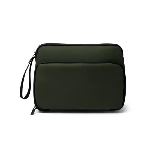 TROUSSE DE TOILETTE PERSONNALISABLE EN PU 'FILOZ' - vert fonce