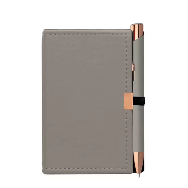 BLOC-NOTES PERSONNALISÉ ET STYLO 'CROSKI' - gris
