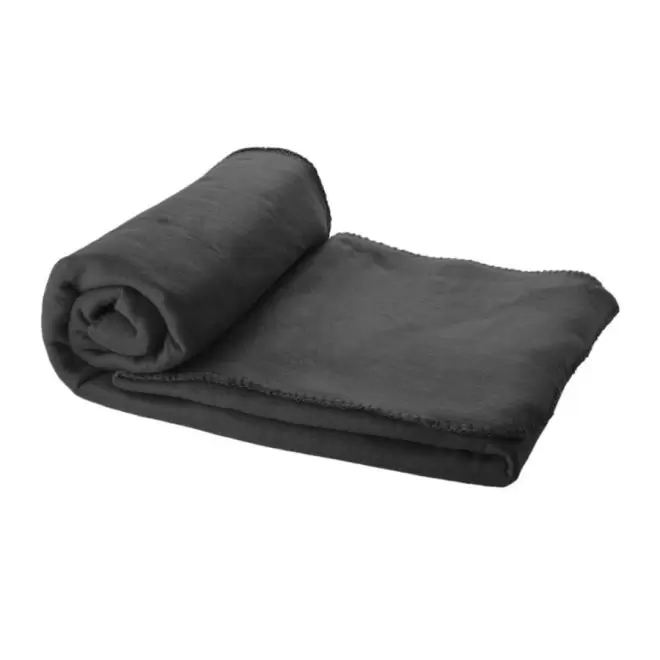 PLAID POLAIRE PERSONNALISÉ 'WEEK-END' - EXPEDITION RAPIDE 4 JOURS - noir