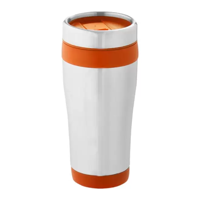 MUG ISOTHERME PUBLICITAIRE 'PYRENEES' - EXPEDITION RAPIDE 4 JOURS - orange