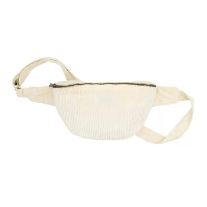 SAC BANANE PERSONNALISABLE EN VELOURS 'VALENTINE' - beige