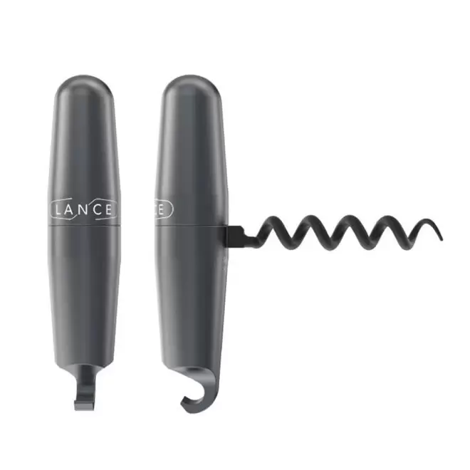 TIRE-BOUCHON PERSONNALISÉ DÉCAPSULEUR LANCE® 'ELIX' - gris