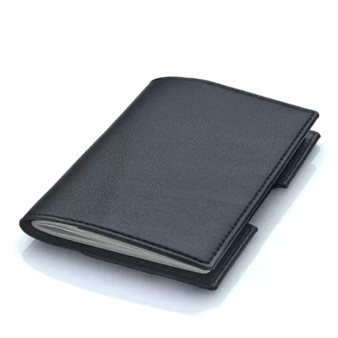 PORTE-PASSEPORT PERSONNALISABLE 'LUBOCK' - noir