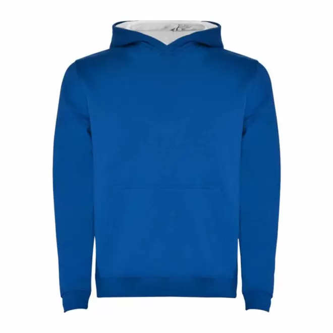 SWEAT SHIRT CAPUCHE PERSONNALISE 'RAPHAEL KIDS' - bleu royal / blanc