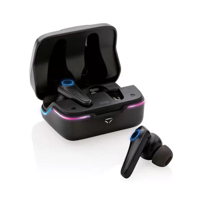 ÉCOUTEURS BLUETOOTH® PERSONNALISABLE GAMING HERO® 'SAN' - noir