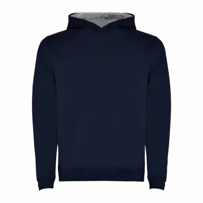 SWEAT SHIRT CAPUCHE PERSONNALISE 'RAPHAEL KIDS' - marine / gris