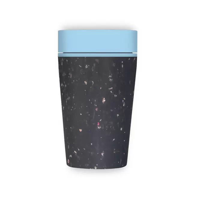 MUG PERSONNALISABLE REUTILISABLE ET DURABLE 'KAFFI' - noir/bleu