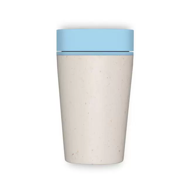 MUG PERSONNALISABLE REUTILISABLE ET DURABLE 'KAFFI' - blanc chine/bleu