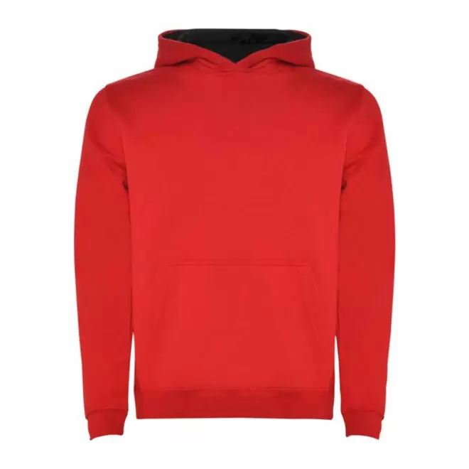 SWEAT SHIRT CAPUCHE PERSONNALISE 'RAPHAEL KIDS' - rouge / noir