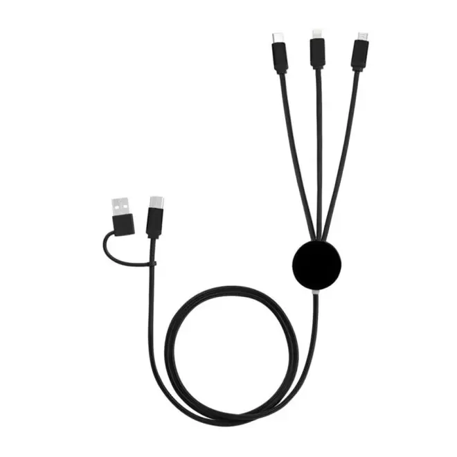 CABLE DE CHARGE LONG PERSONNALISABLE 'BOLEN LUMINEUX' - noir