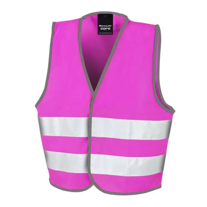GILET DE SÉCURITÉ ENFANT PERSONNALISÉ 'ARMILLA KIDS' - rose fluo