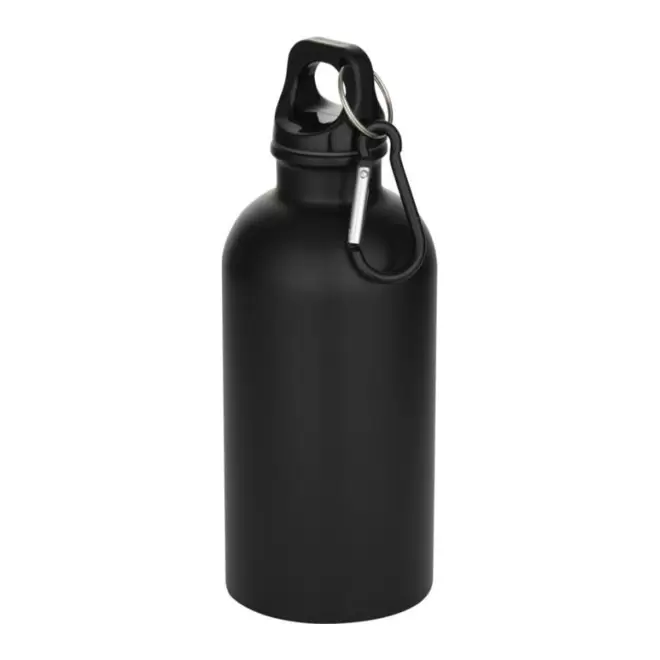 GOURDE EN ACIER RECYCLE 400ML PERSONNALISABLE 'AVEREST' - noir mat