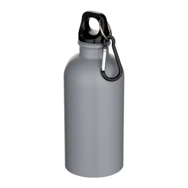 GOURDE EN ACIER RECYCLE 400ML PERSONNALISABLE 'AVEREST' - gris mat