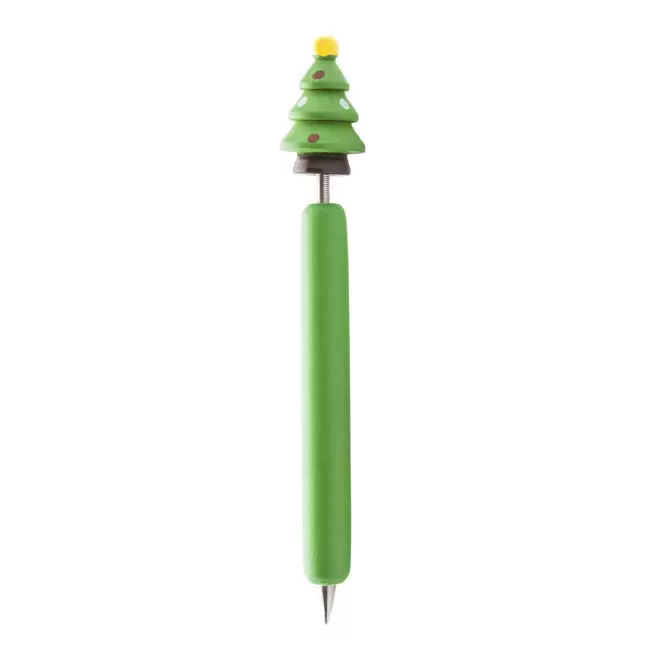 STYLO PERSONNALISÉ FIGURINE DE NOËL 'TALVI' - vert