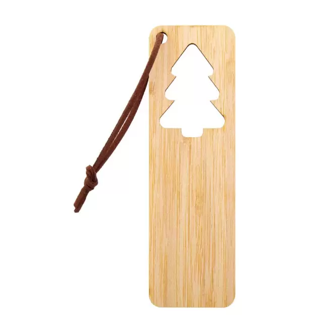 MARQUE-PAGE PERSONNALISÉ DE NOËL EN BAMBOU 'BOMAK' - sapin