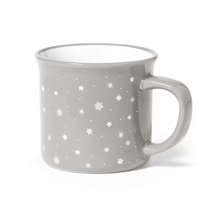 TASSE PERSONNALISÉE DE NOËL EN CÉRAMIQUE 'PUSSAR' - gris