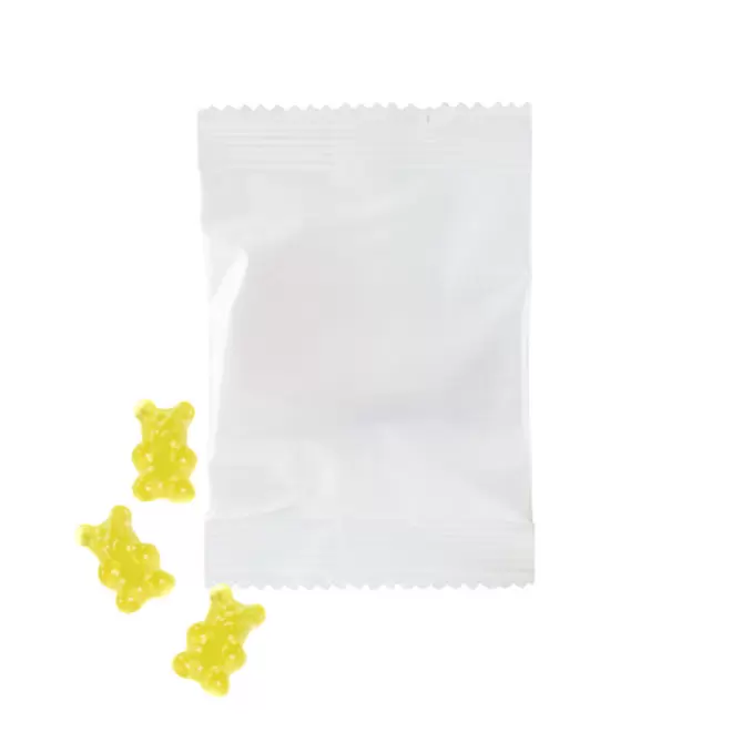 BONBONS GOMME DE FRUIT PERSONNALISEE 'WINNY UNI' - jaune