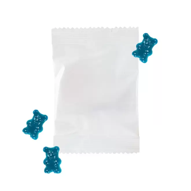 BONBONS GOMME DE FRUIT PERSONNALISEE 'WINNY UNI' - bleu