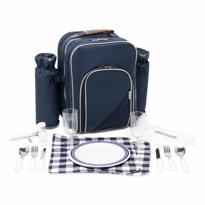 SAC À DOS PIQUE-NIQUE PUBLICITAIRE 4 PERS. 'EXCURSION' - bleu foncé