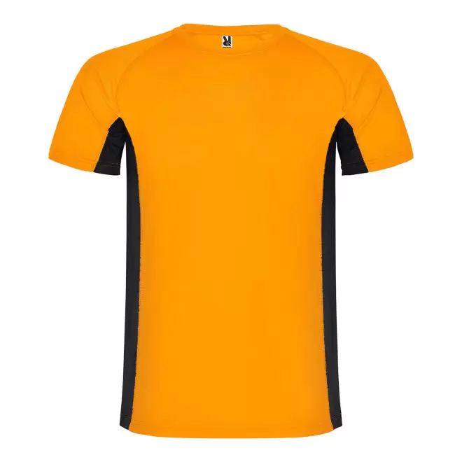 TEE-SHIRT DE SPORT ENFANT PERSONNALISABLE 'SHANGHAI' - orange/noir