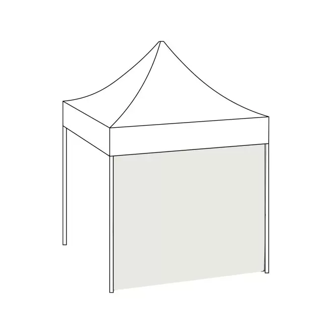 DEMI MUR BLANC TENTE 3x3 PERSONNALISABLE 'TELTA' - blanc