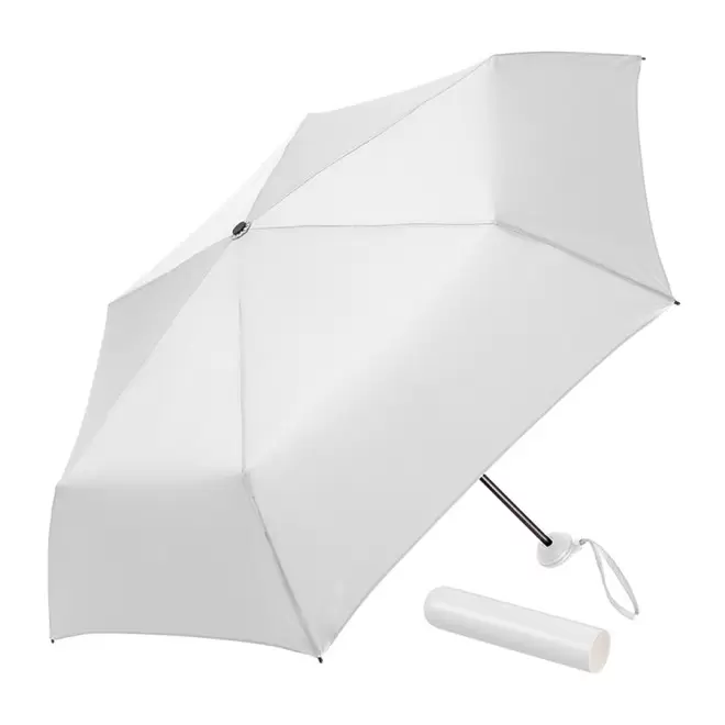 PARAPLUIE TEMPETE PLIABLE MANUEL PERSONNALISABLE FARE® 'PARISA' - blanc