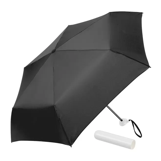 PARAPLUIE TEMPETE PLIABLE MANUEL PERSONNALISABLE FARE® 'PARISA' - blanc/noir