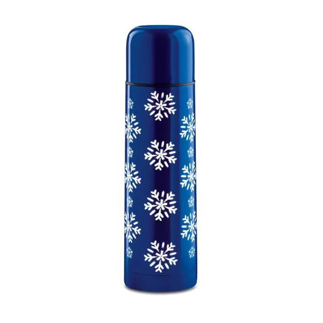 BOUTEILLE ISOTHERME 500ML PERSONNALISABLE 'CHATEL NOEL' - bleu foncé