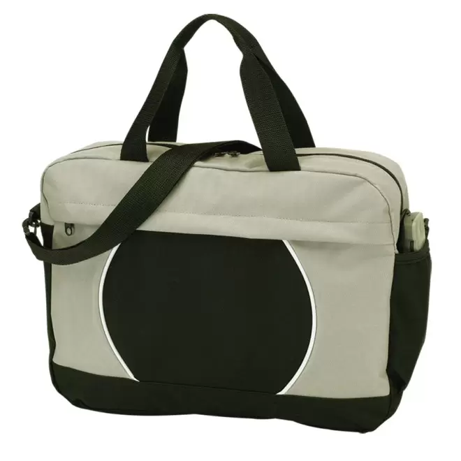 SACOCHE BICOLORE PUBLICITAIRE 'BURLINGTON' - gris