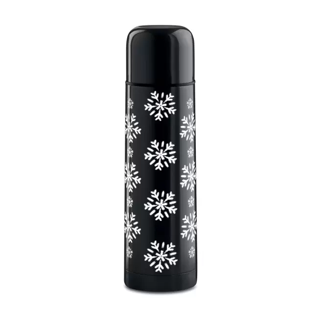 BOUTEILLE ISOTHERME 500ML PERSONNALISABLE 'CHATEL NOEL' - noir