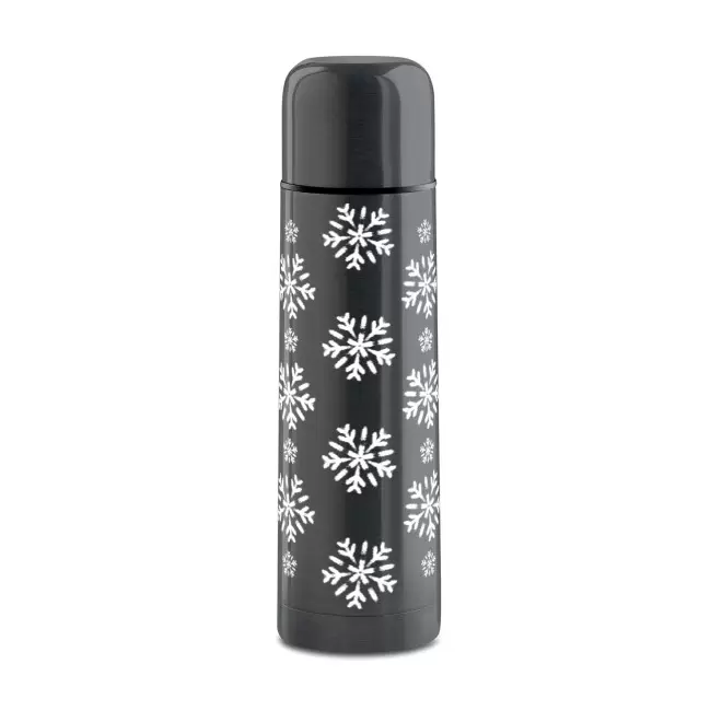 BOUTEILLE ISOTHERME 500ML PERSONNALISABLE 'CHATEL NOEL' - gris foncé