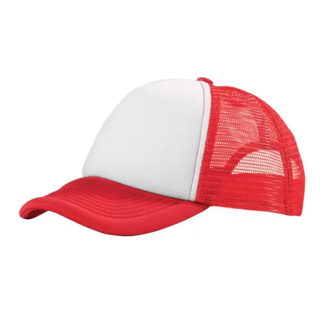 CASQUETTE PERSONNALISABLE TRUCKER 'BULL' - EXPEDITION RAPIDE 4 JOURS - rouge/blanc