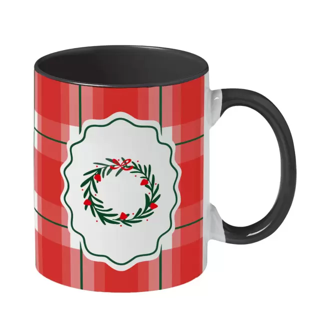 MUG CERAMIQUE 350ML PERSONNALISABLE 'SYLVIA NOEL' - noir