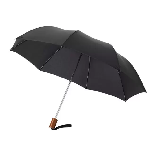 PARAPLUIE PERSONNALISÉ PLIABLE 'LINWOOD' - EXPÉDITION RAPIDE 4 JOURS - noir