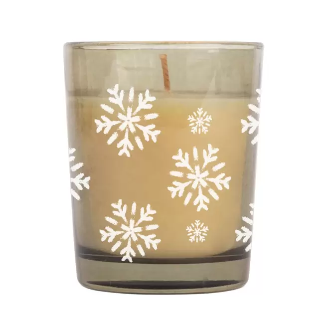 BOUGIE PARFUMEE EN VERRE PERSONNALISABLE 'COSYO NOEL' - lin