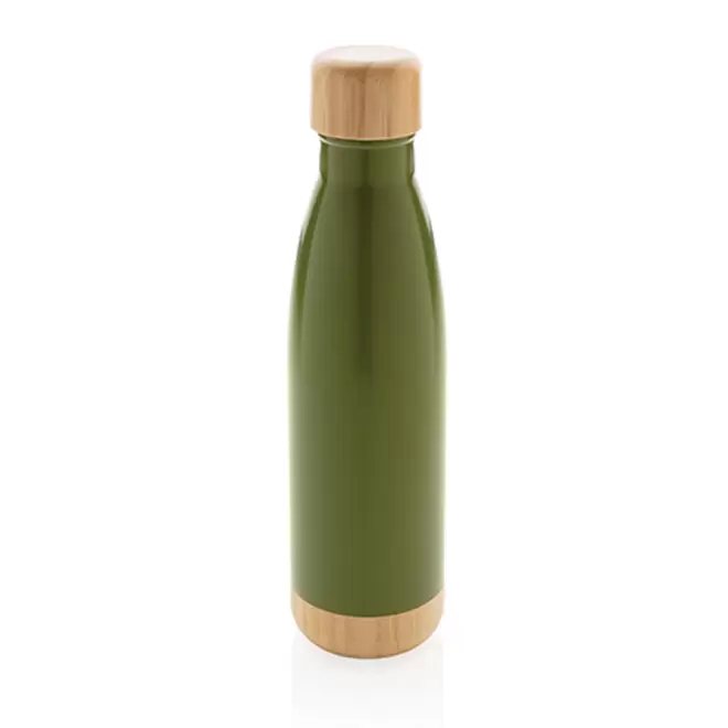 BOUTEILLE ISOTHERME PERSONNALISÉE 520 ML BAMBOU 'NOIBAM' - vert