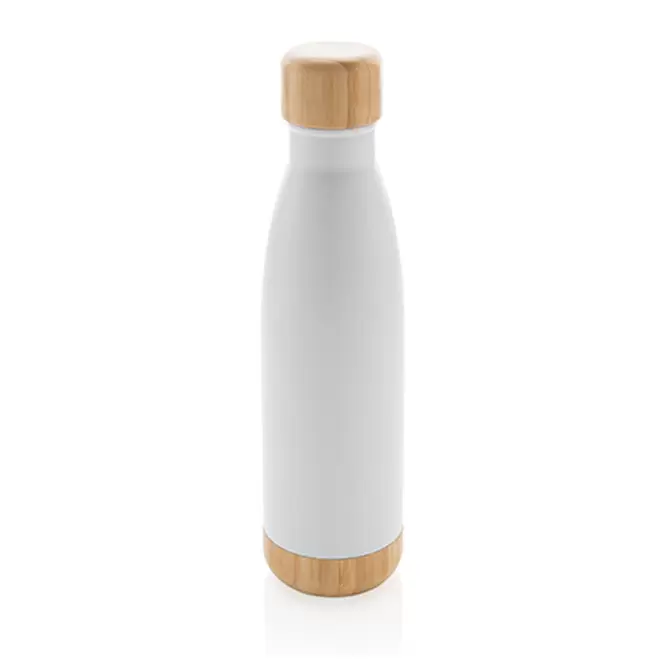BOUTEILLE ISOTHERME PERSONNALISÉE 520 ML BAMBOU 'NOIBAM' - blanc
