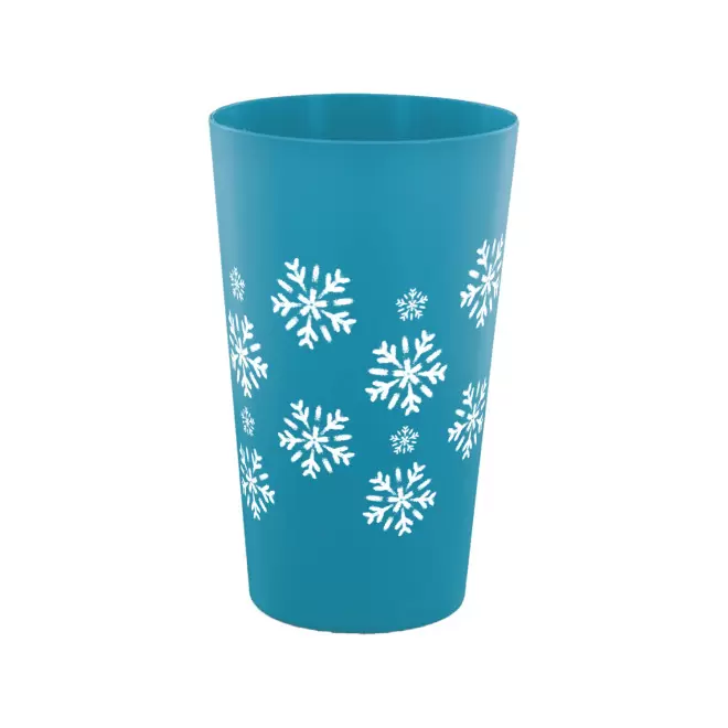GOBELET MIF 30CL PERSONNALISABLE 'CUPY NOEL' - bleu opaque