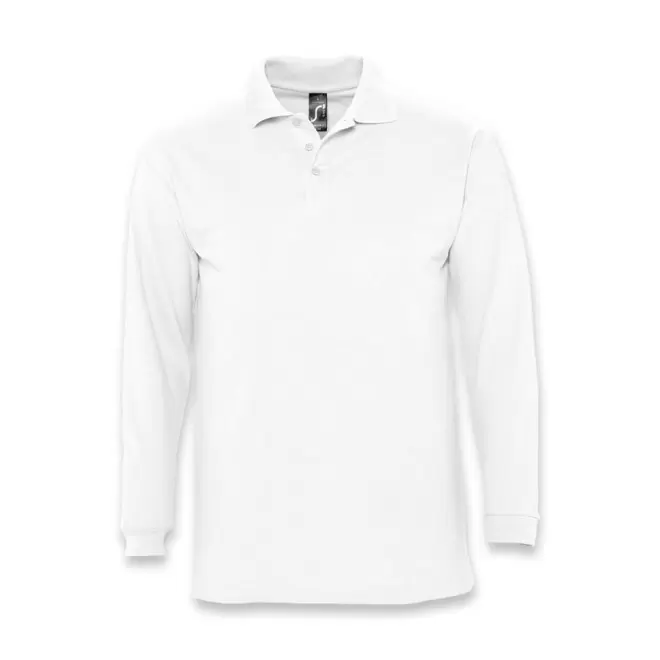 POLO PUBLICITAIRE MANCHES LONGUES HOMME 'WINTER II' BLANC - blanc